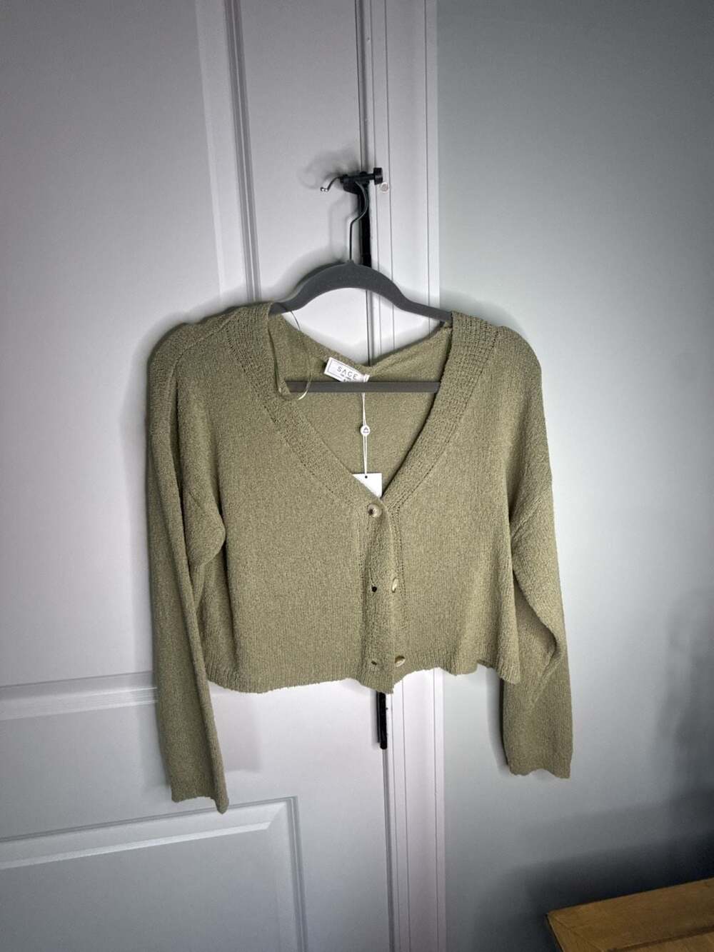 Princess Polly Green Knit Cardigan S (4-6)